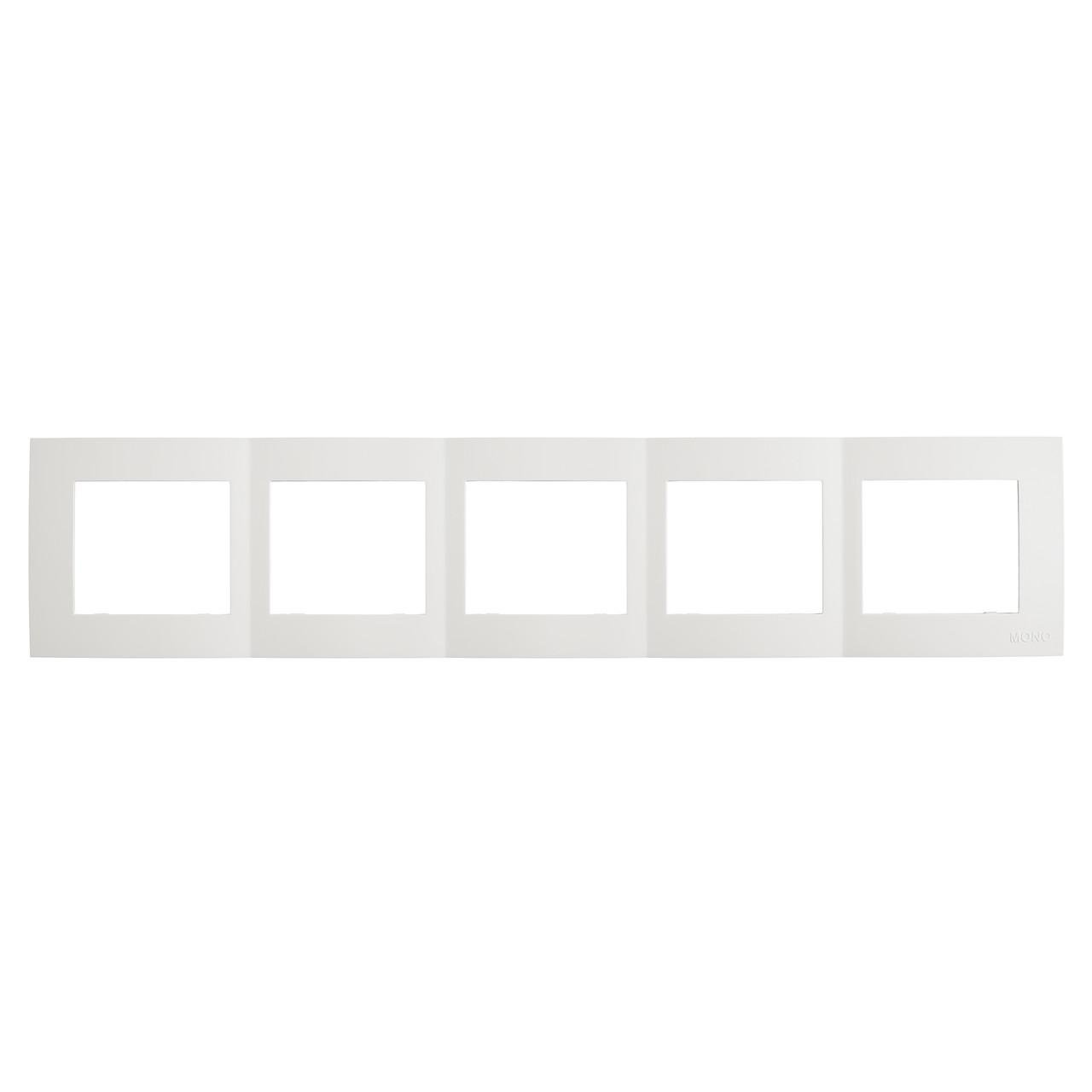 Рамка пятиместная Mono Electric MONTE Белый (14443-е)