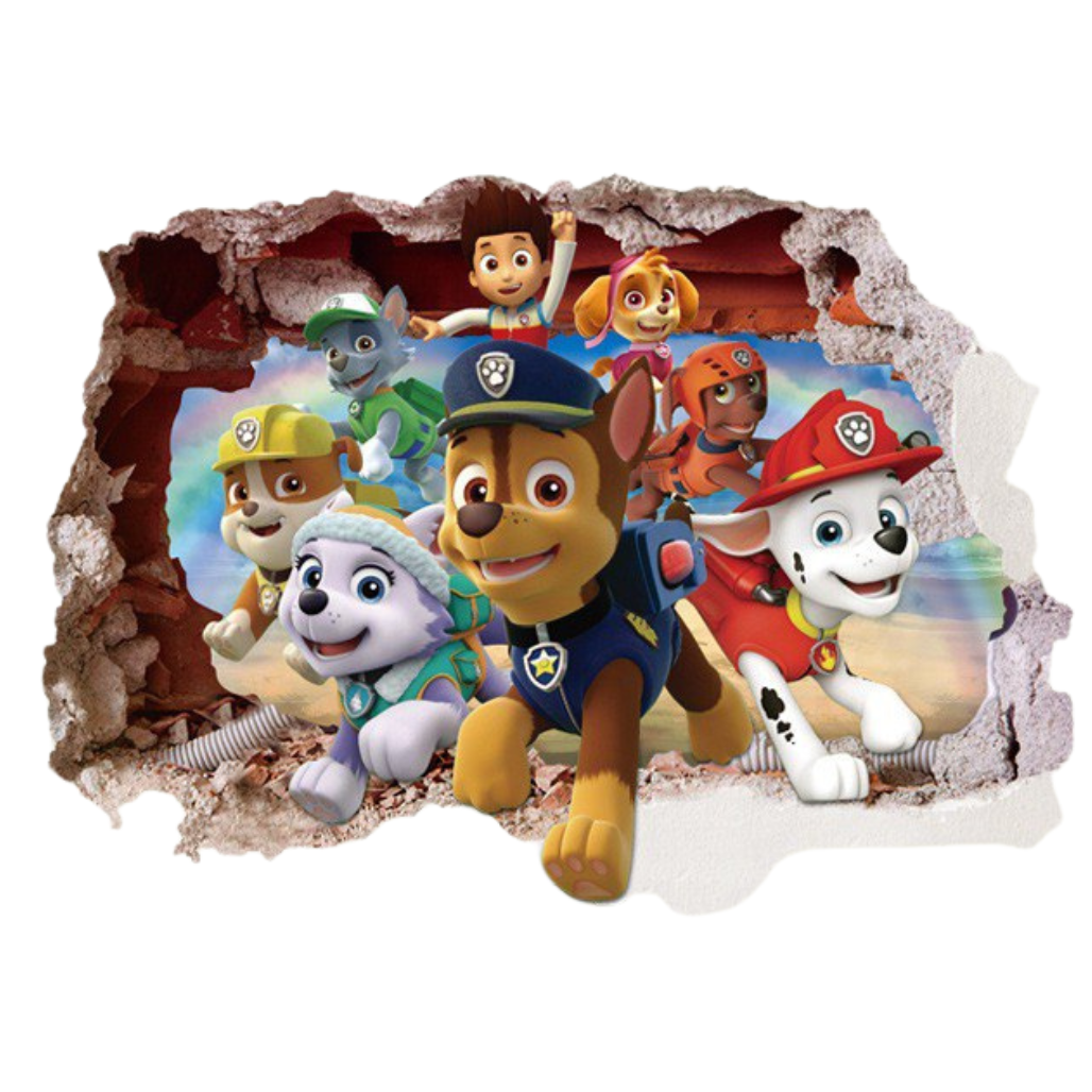 Наклейка вінілова Мультяшні тварини для дитячої кімнати на стіну (print_704)