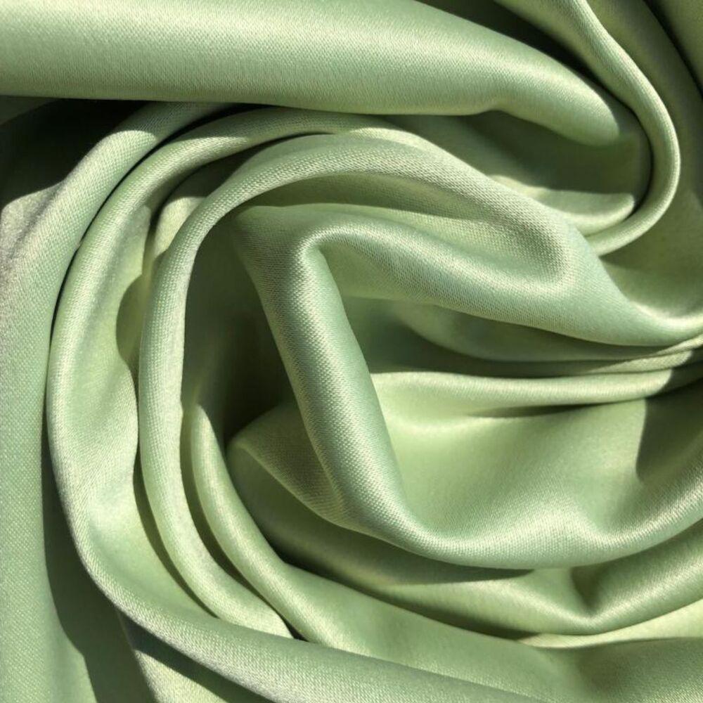 Ткань костюмно-платная Атлас Lux Фисташка (19801)