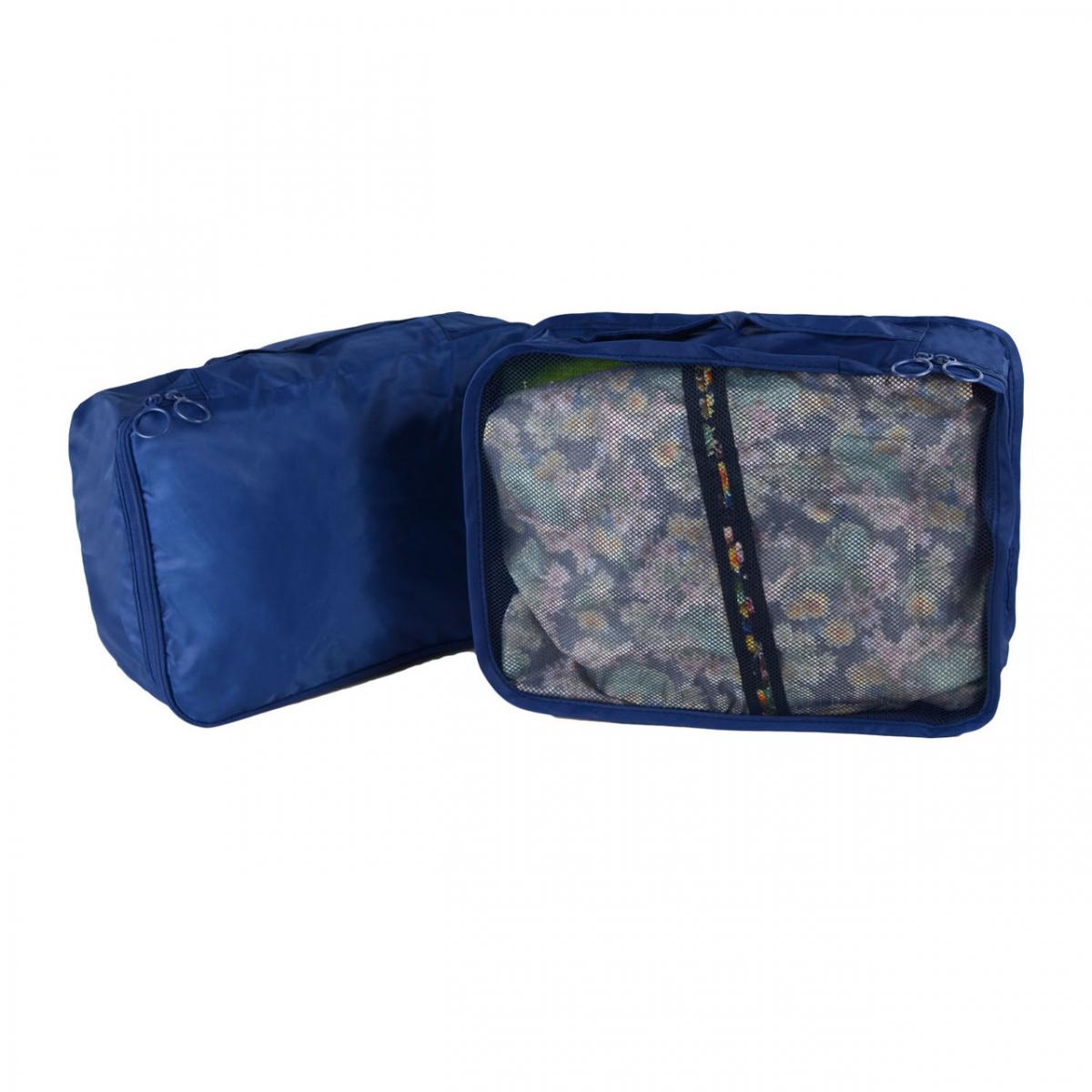 Набір дорожніх органайзерів 9в1 з нейлону для валізи та дому Синій (КДО-40-64) - фото 2 Набір дорожніх органайзерів 9в1 з нейлону для валізи та дому Синій (КДО-40-64) - фото 2