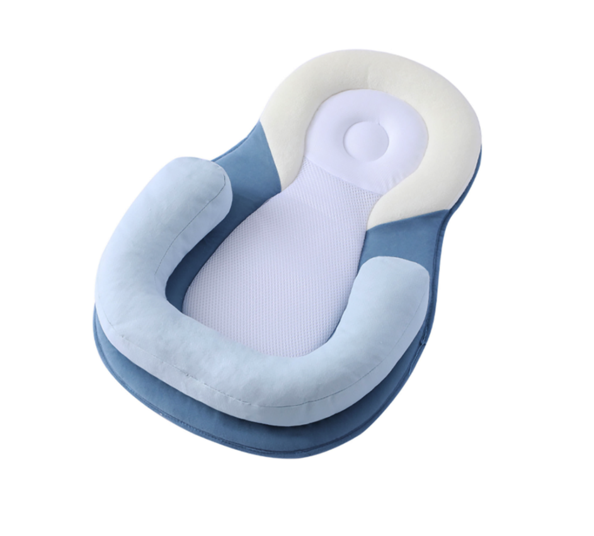 Подушка для позиціонування сну SUNROZ Baby Correct Pillow для новонароджених Блакитний (SUN6854)