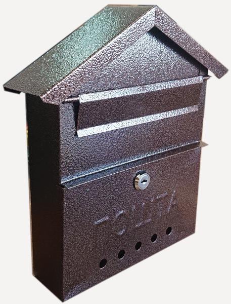 Поштова скринька Хатинка 275х263х65 мм Коричневий (7)