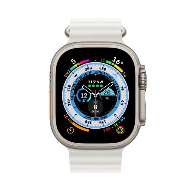 Ремешок силиконовый Ocean Band для Apple Watch 42/44/45/49 мм Series Ultra/SE/8/7/6/5/4/3/2/1 Белый - фото 2