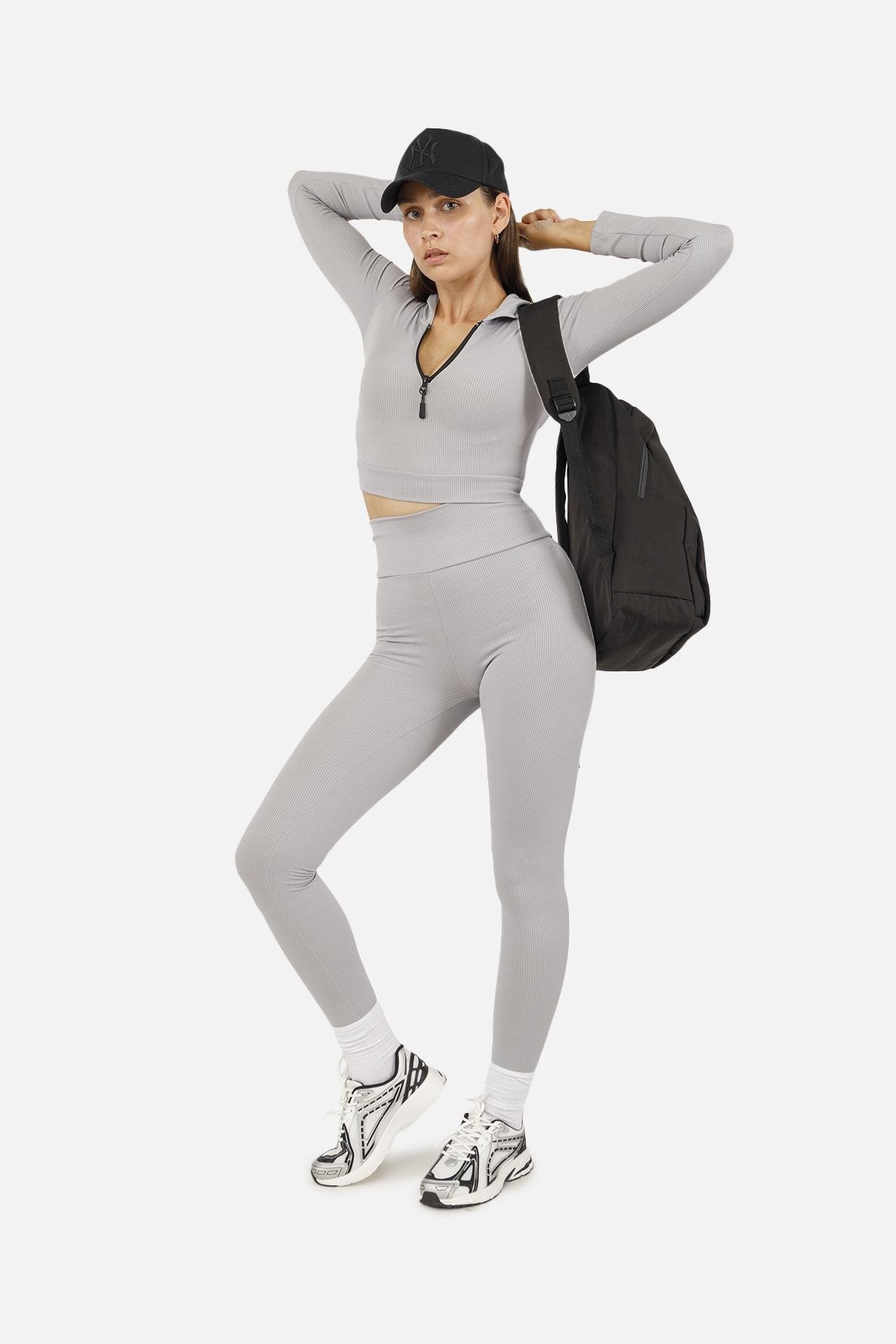 Лосини жіночі жіночі ЦБ-00256334 р. 44 Світло-сірий (SKT001009898)