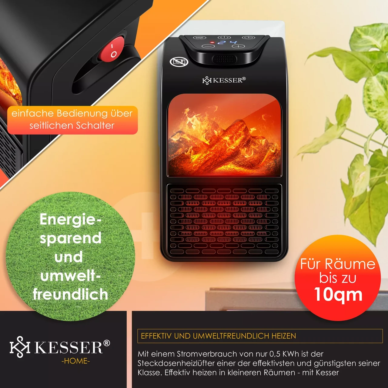 Тепловентилятор побутовий KESSER 10 м2 - фото 5 Тепловентилятор побутовий KESSER 10 м2 - фото 5