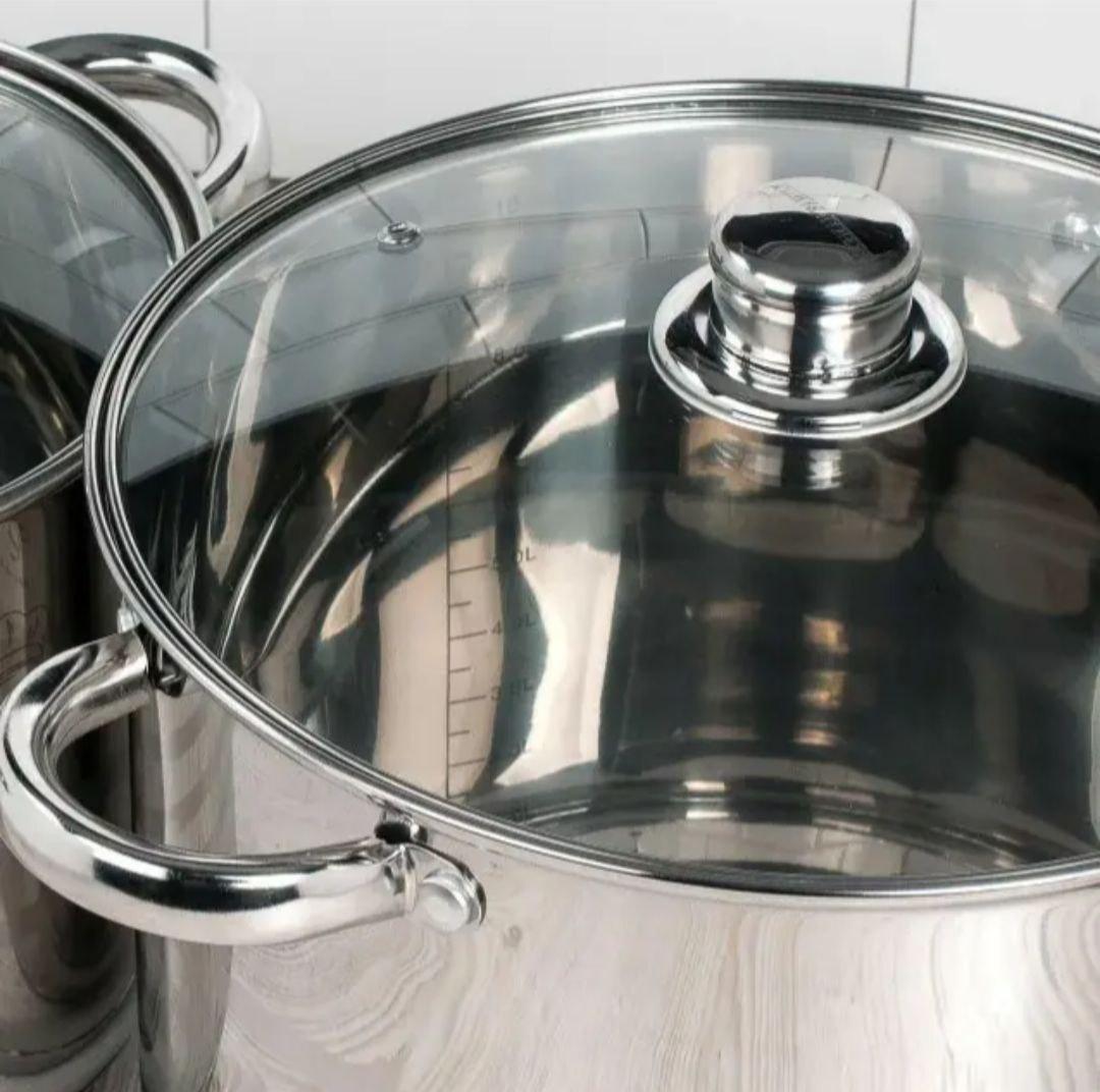 Набір каструль з кришками German Family GF-2037 нержавіюча сталь 6 пр. (GF-2037) - фото 3 Набір каструль з кришками German Family GF-2037 нержавіюча сталь 6 пр. (GF-2037) - фото 3