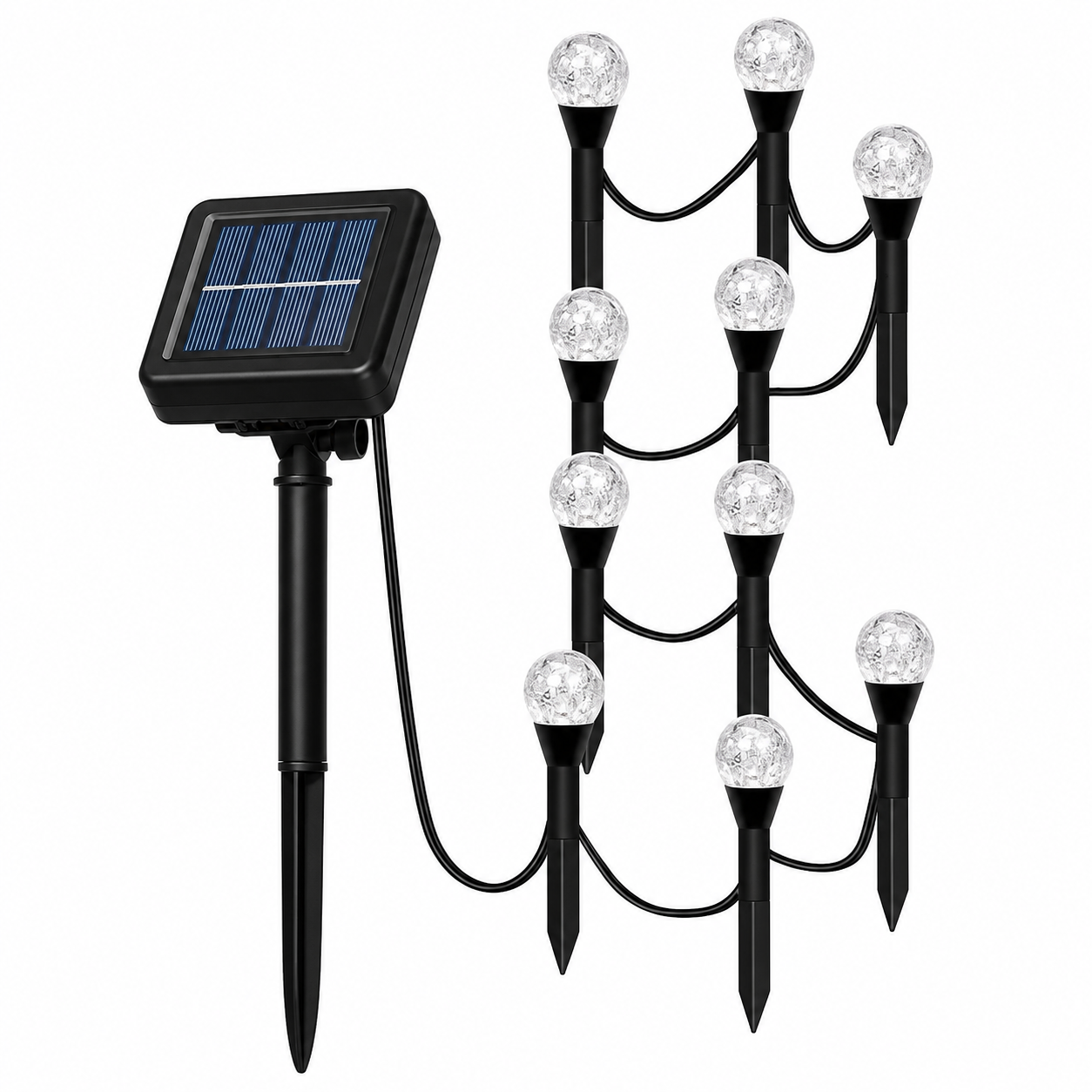 Садовая LED-гирлянда Solar Garden Light с солнечной батареей и пузырьковым эффектом 20 шаров (10504)