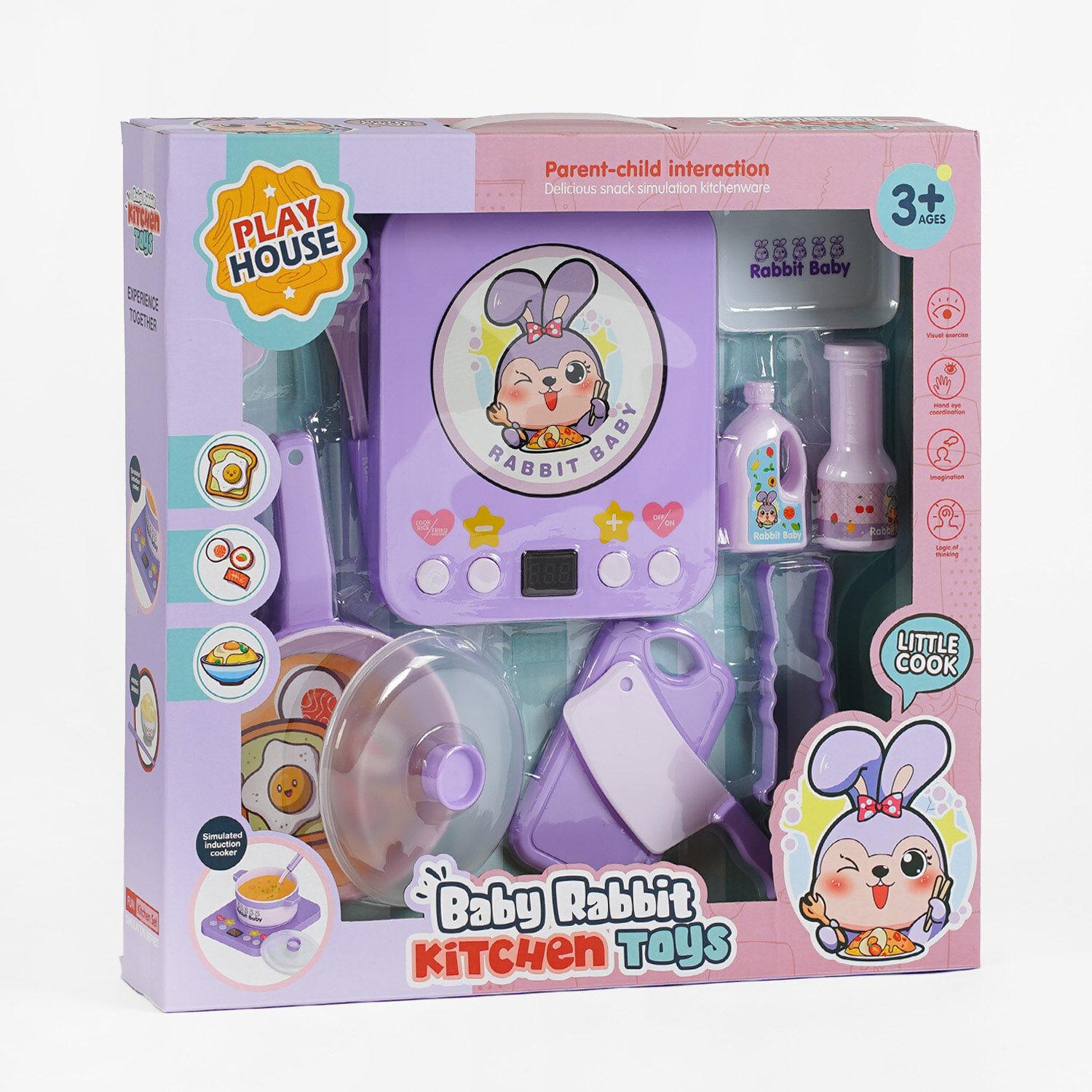 Игровой набор посуды Baby Rabbit 11 элементов/варочная поверхность Multicolor (138527)