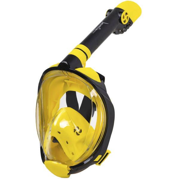 Маска для плавания полнолицевая Marlin TRAVEL S/M Black/Yellow