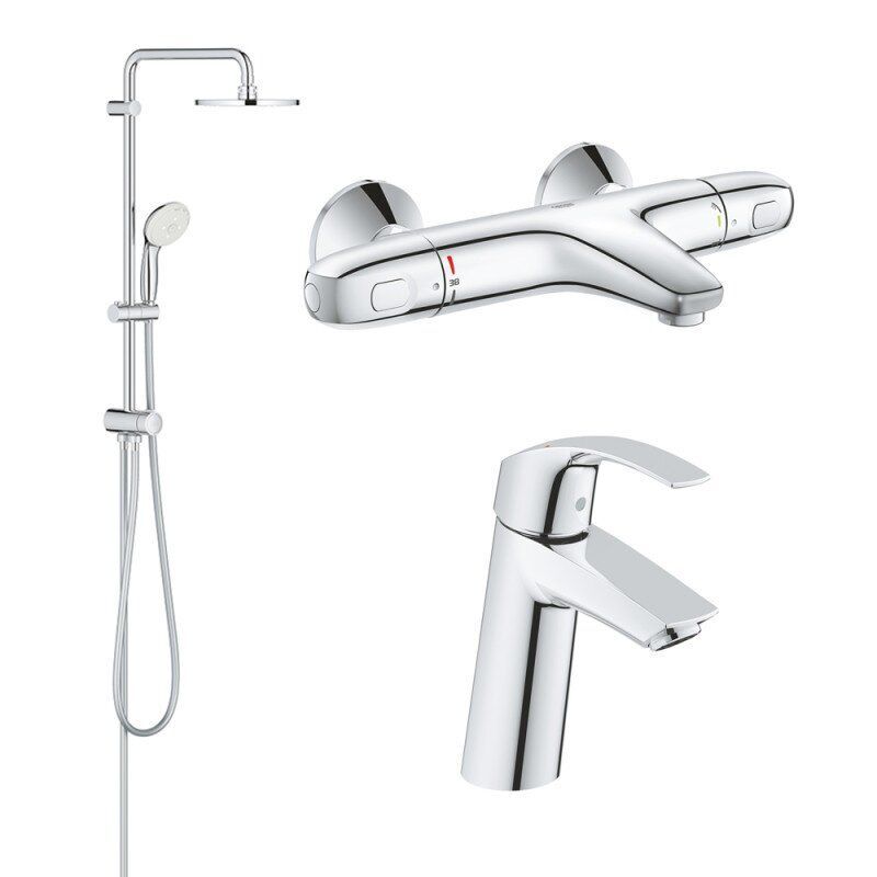 Набір змішувачів для ванни Grohe Eurosmart 34102TS Хром (61897)