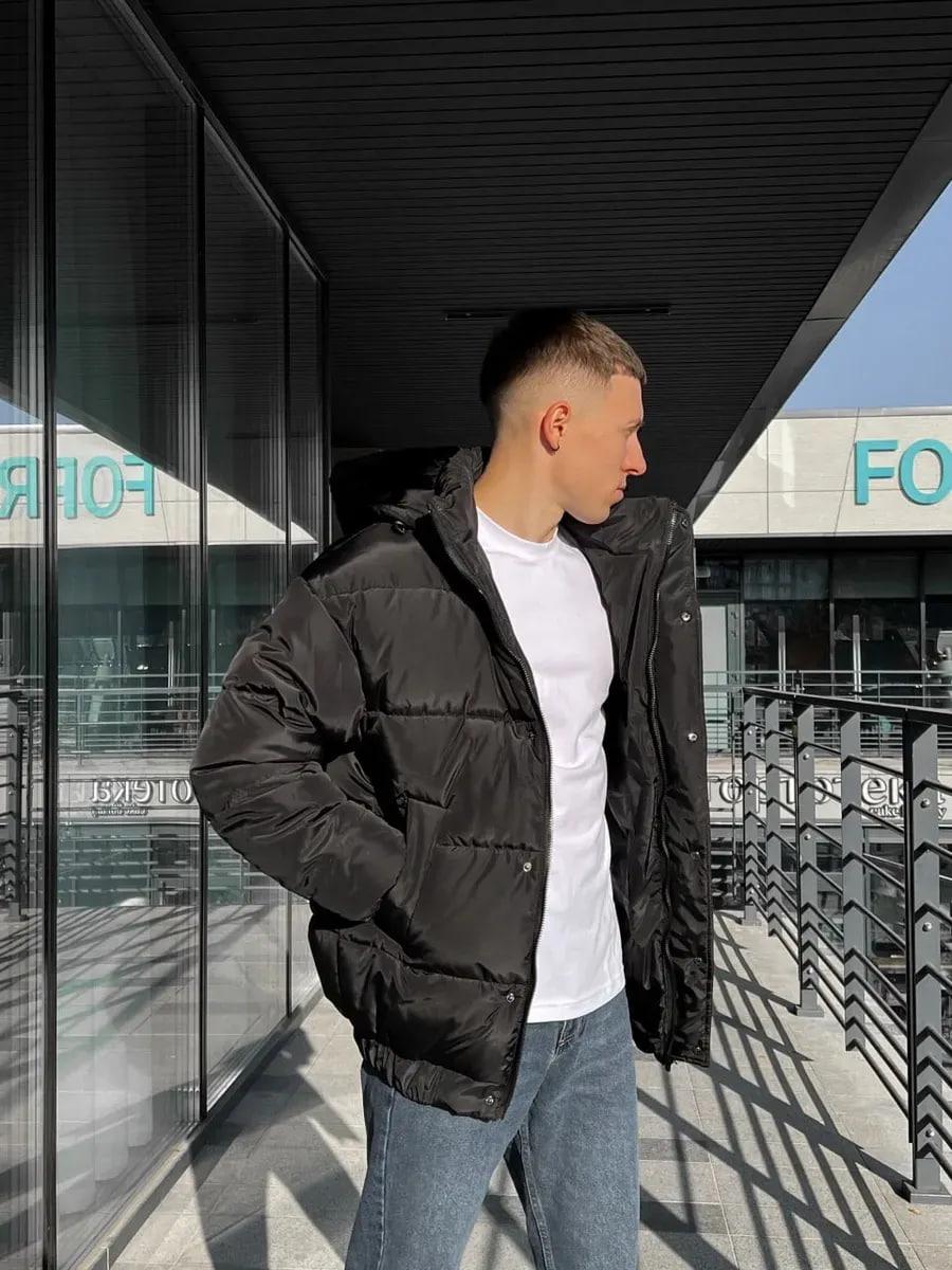 Куртка чоловіча зимова Oslo оверсайз дута M Чорний (26516/1) - фото 4 Куртка чоловіча зимова Oslo оверсайз дута M Чорний (26516/1) - фото 4