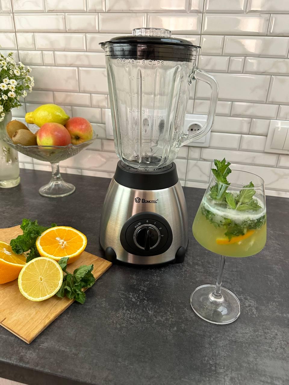Блендер Domotec стаціонарний 2в1 скляні чаші з кавомолкою 1000 W (MS-6610) - фото 3 Блендер Domotec стаціонарний 2в1 скляні чаші з кавомолкою 1000 W (MS-6610) - фото 3