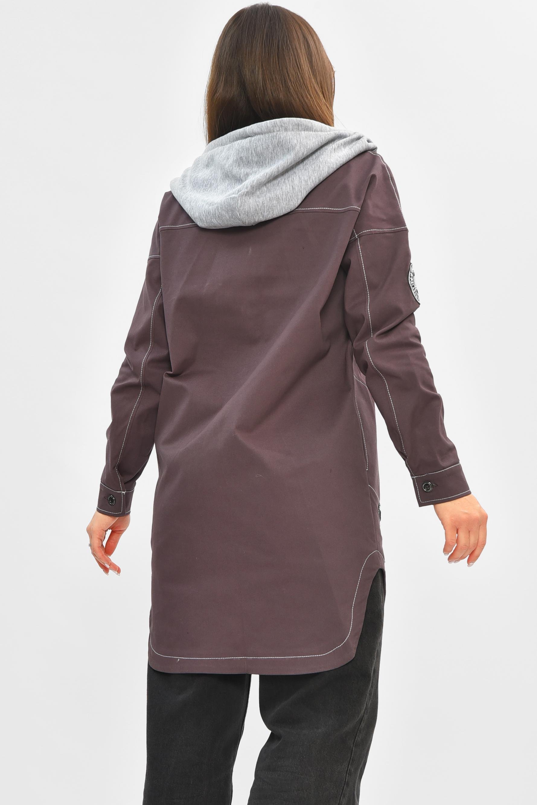 Ветровка женская однотонная XL Бордовый (205674) - фото 3