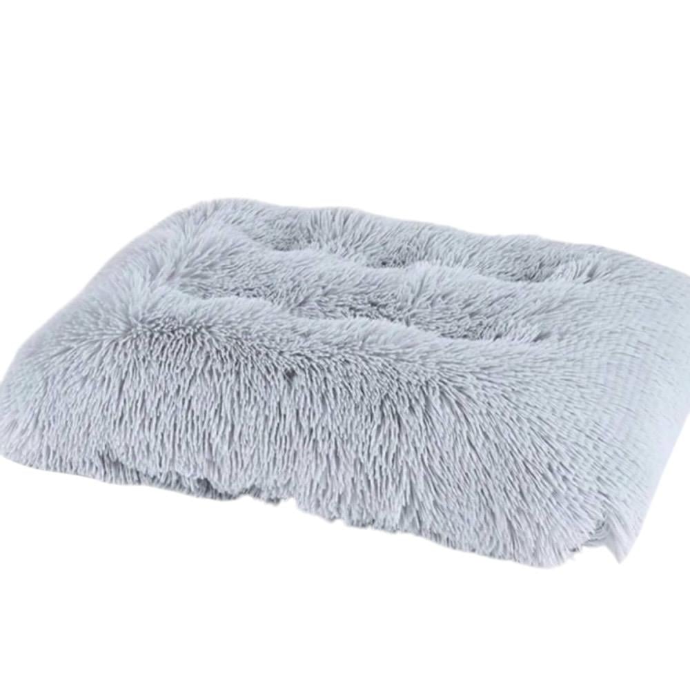 Лежак мягкий для больших пород собак 110х75 см Серый