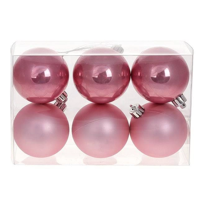Набір кульок новорічних пластикових 47-012 6 шт. 6 см (13079)
