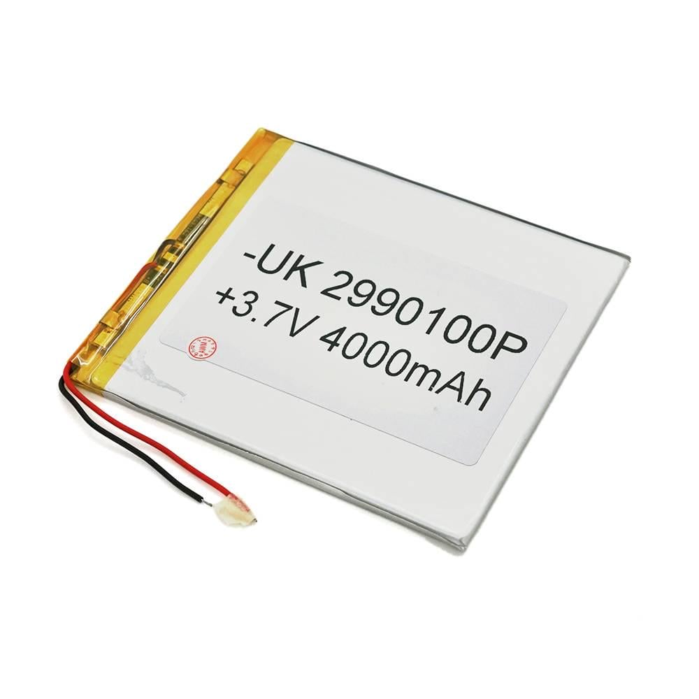 Акумулятор літій-полімерний 3,7В Li-ion 4000 мАг 3,6х90х100 мм (33723)