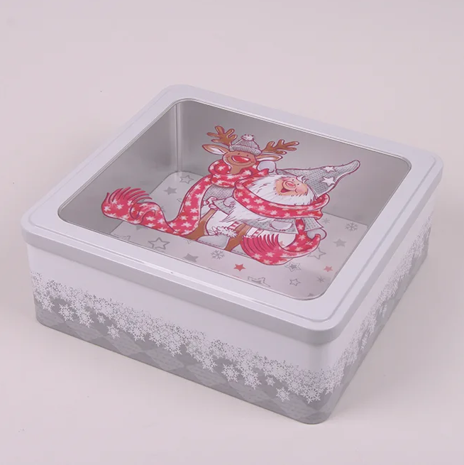 Коробка металлическая новогодняя Flora Санта 45053