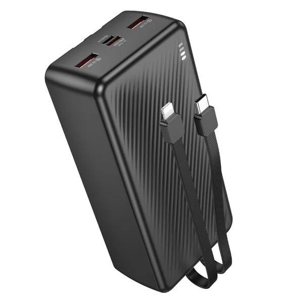 Повербанк Borofone BJ57B Graceful 30000 mAh 22,5W с кабелями Li-pol Black (6941991116469)