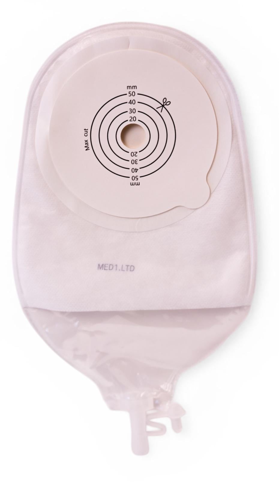 Мешок уростомный прозрачный однокомпонентный/фланец 15-50 мм (MED1-OS08-T1550)