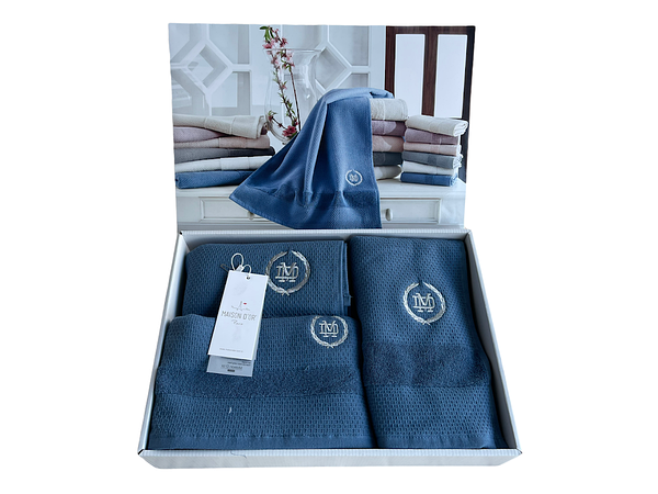 Набор полотенец Maison D'or Bonni 30х50/50х100/70х140 см Blue