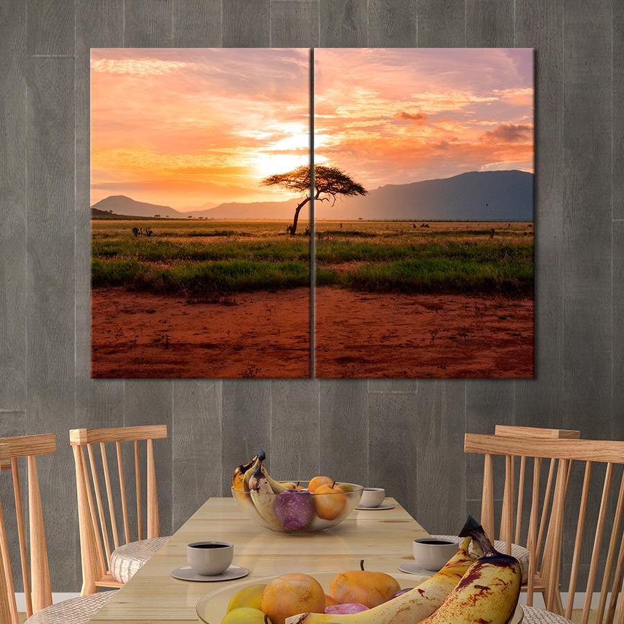 Картина природа Красивый пейзаж Африки 165x122 см (A1086-2)