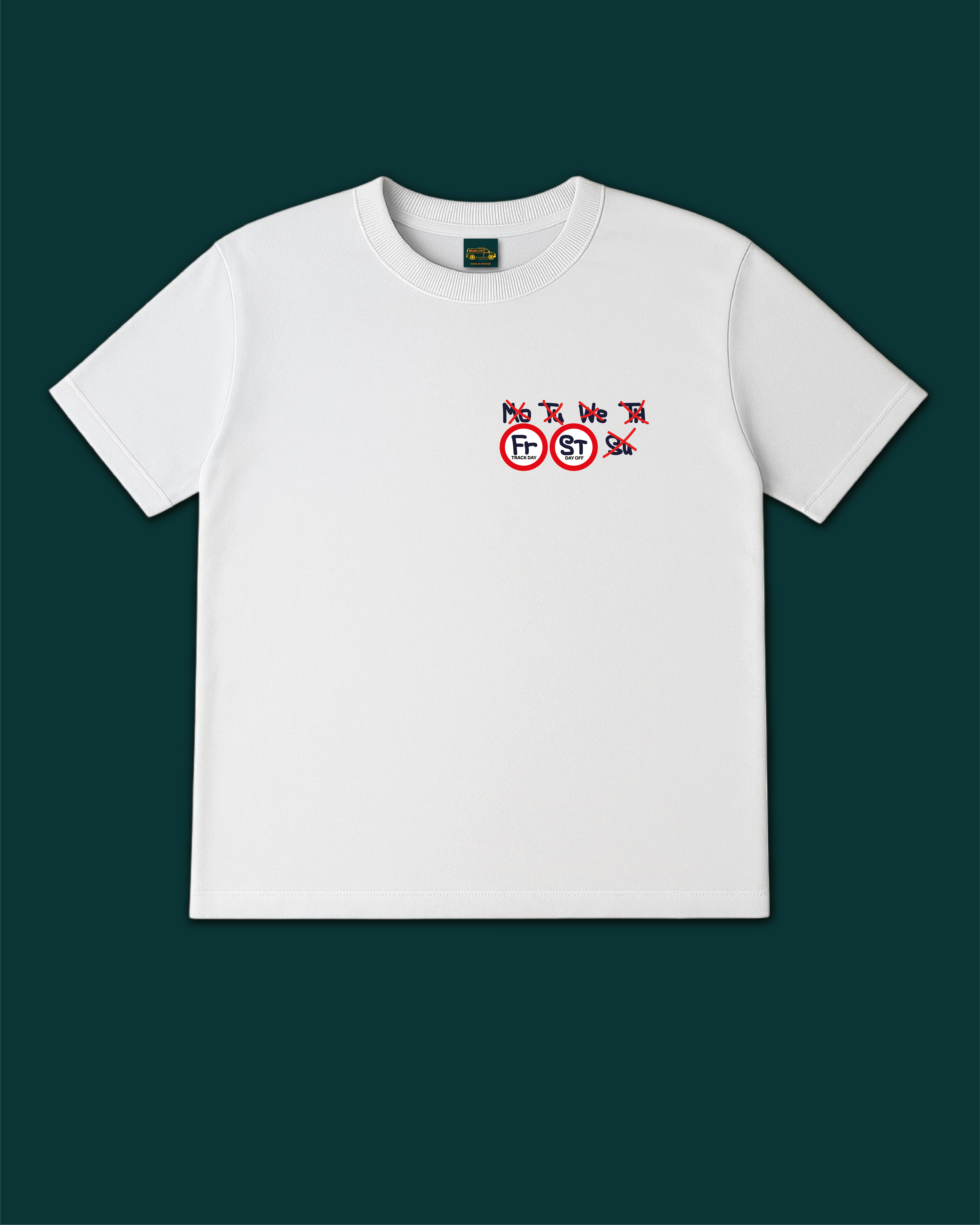 Футболка MEAN LTD Track day Day off M Белый (MLD0018323) - фото 2 Футболка MEAN LTD Track day Day off M Белый (MLD0018323) - фото 2