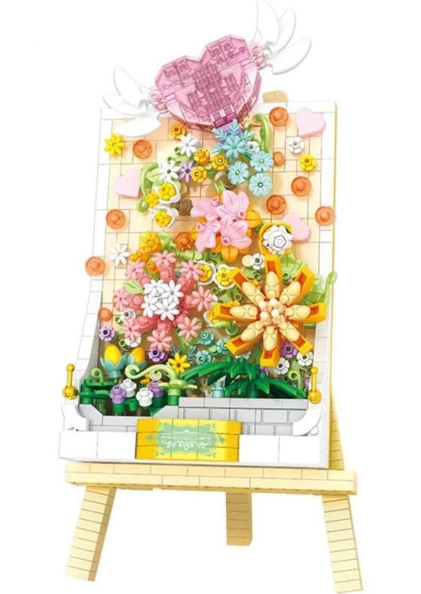 Конструктор Flower Easel Lilac серия Art Bouquet Цветочное панно с мольбертом 1181 деталь (2104619312)