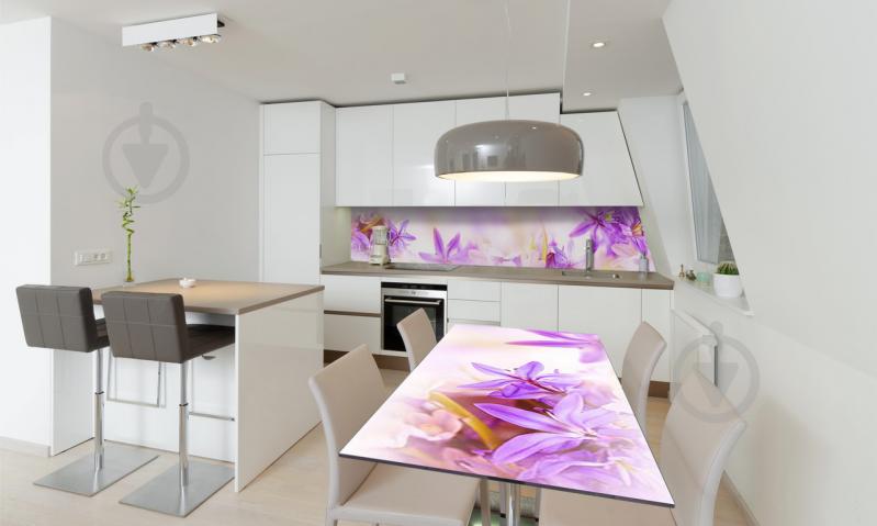 Наклейка виниловая на стол Zatarga «Фиолетовые цветы» 600х1200 мм Z180380st