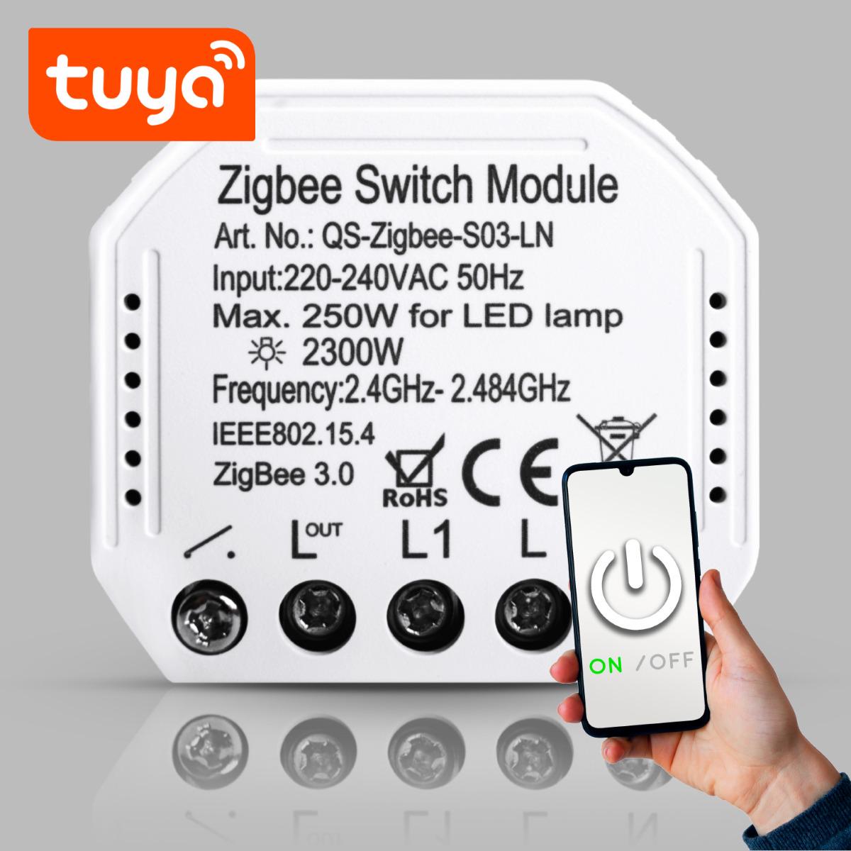 Реле Tuya qs-ZigBee-s03 ZigBee (WH00322) - фото 2