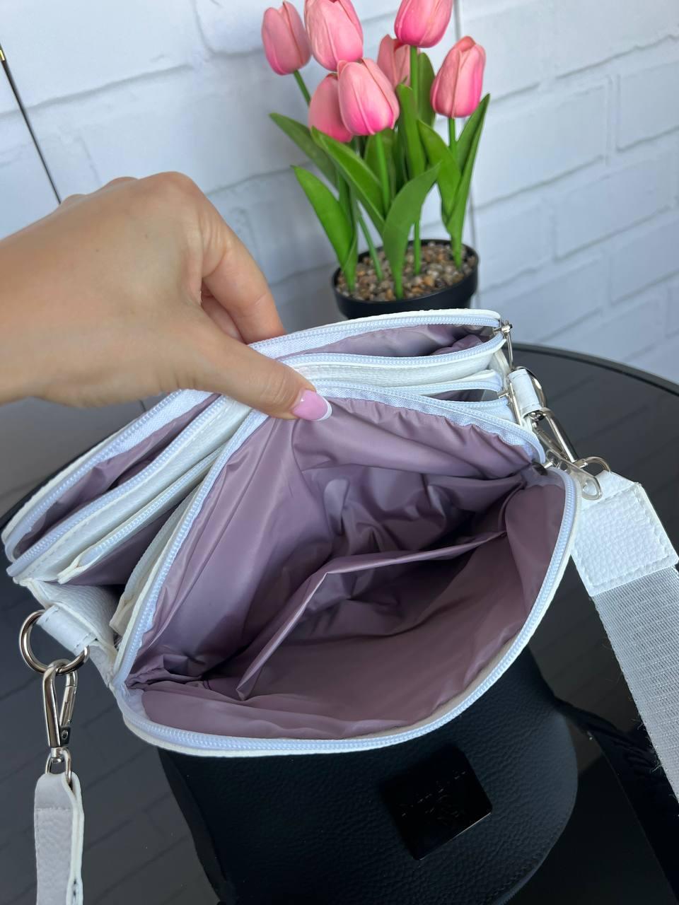 Клатч кросс-боди с широким ремнем Белый (2732414517) - фото 9 Клатч кросс-боди с широким ремнем Белый (2732414517) - фото 9