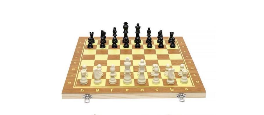 Шахматы 3в1 из дерева 24 см (2104618373)