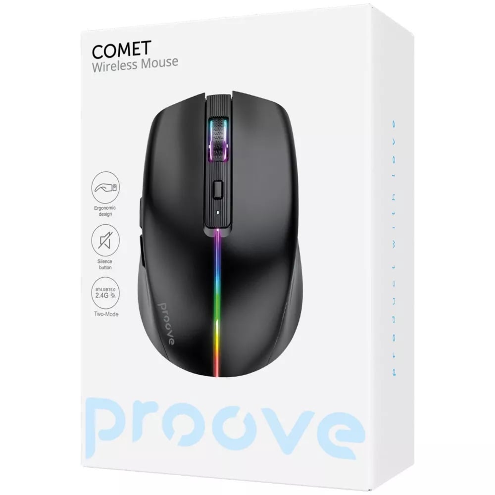 Комп'ютерна мишка Proove Comet з RGB підсвічуванням Чорний (27316600) - фото 6