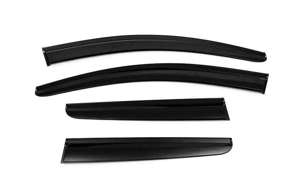 Ветровики Sunplex для Nissan Qashqai 2010-2014 гг. полистирол Черный