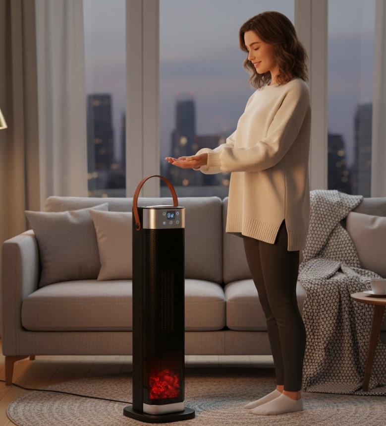 Тепловентилятор бытовой Portable Fan Heater HQ30-300BS двухрежимный 750/1500 Вт (2104618786) - фото 9 Тепловентилятор бытовой Portable Fan Heater HQ30-300BS двухрежимный 750/1500 Вт (2104618786) - фото 9