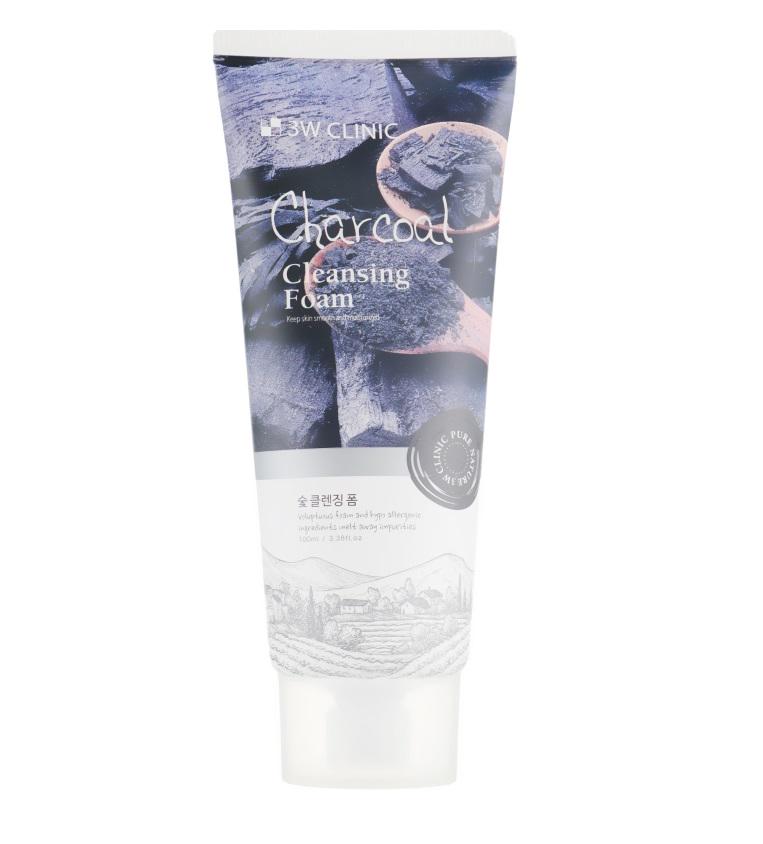 Пенка для сужения пор глубоко очищающая Charcoal Cleansing Foam 3W Clinic 100 мл (8809772620292)