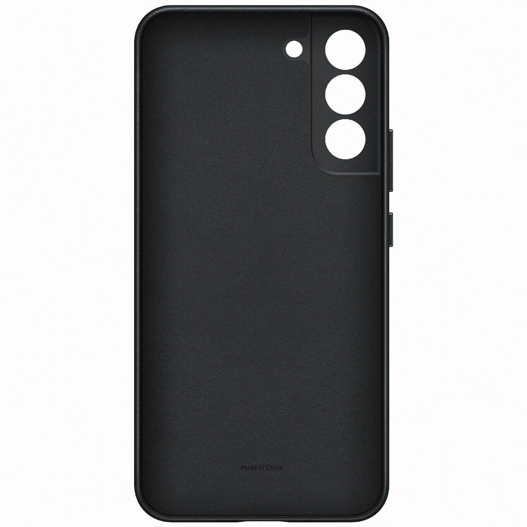 Чехол кожаный противоударный Official Leather Cover EF-VS906LBEGRU для Samsung Galaxy S22 Plus (6.6") Black - фото 2