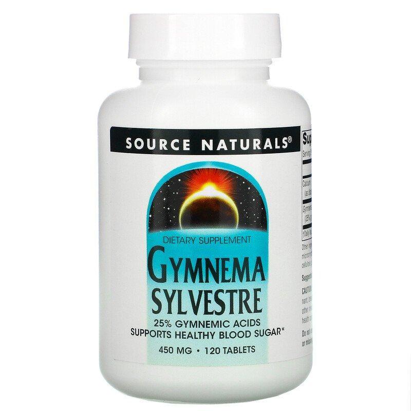 Джимнема Source Naturals Gymnema Sylvestre підтримує здоровий рівень цукру в крові 120 таблеток 450 мг