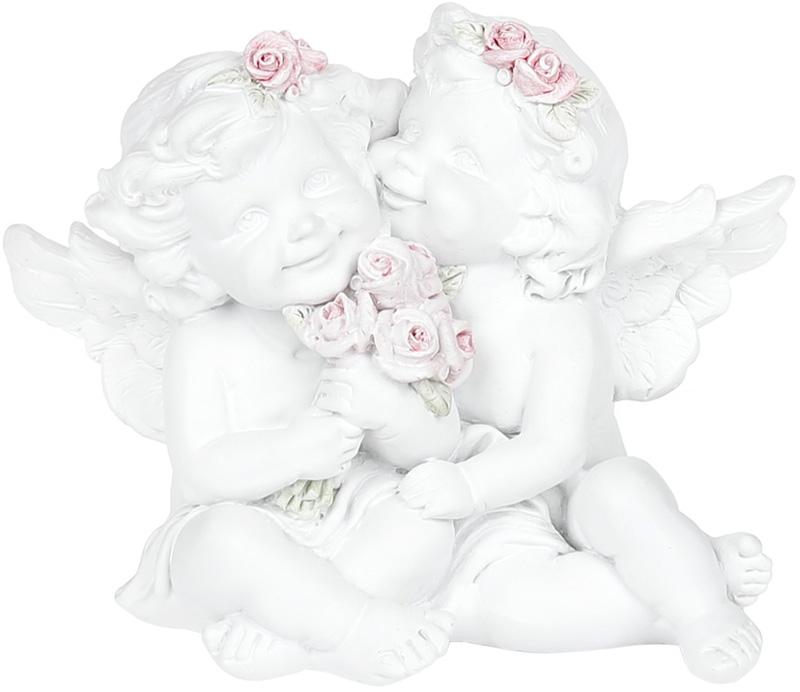 Статуэтка декоративная влюбленные ангелочки 10,7х7,2х8,2 см
