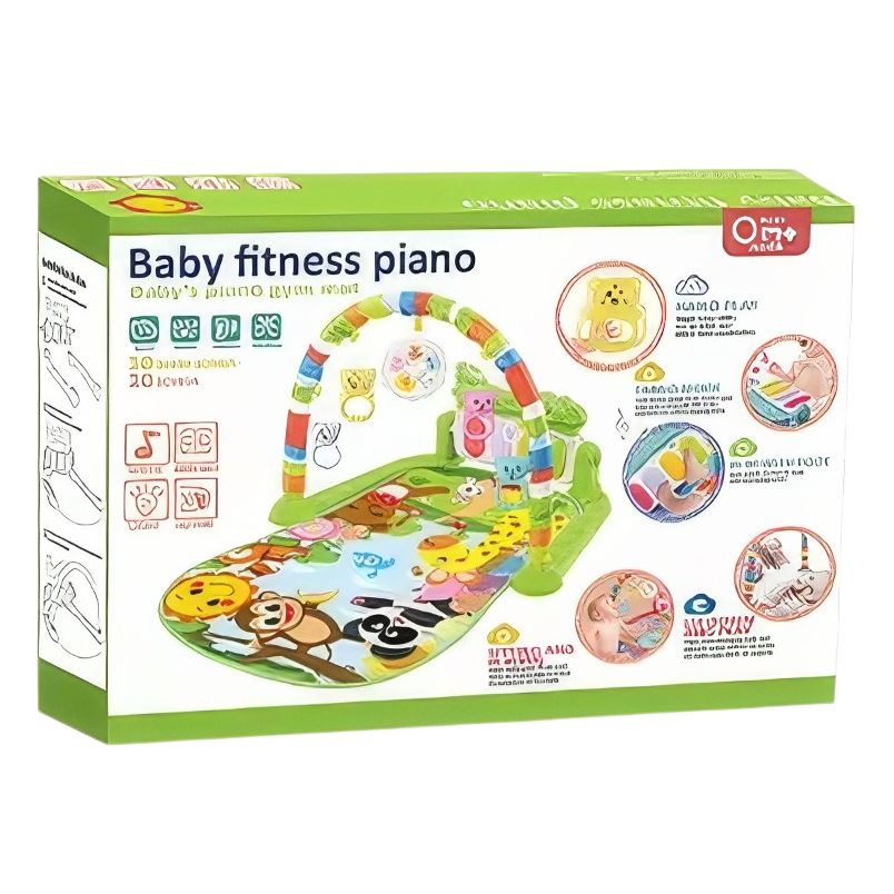 Килимок дитячий Тварини з піаніно з підвісними іграшками Блакитний - фото 4 Килимок дитячий Тварини з піаніно з підвісними іграшками Блакитний - фото 4