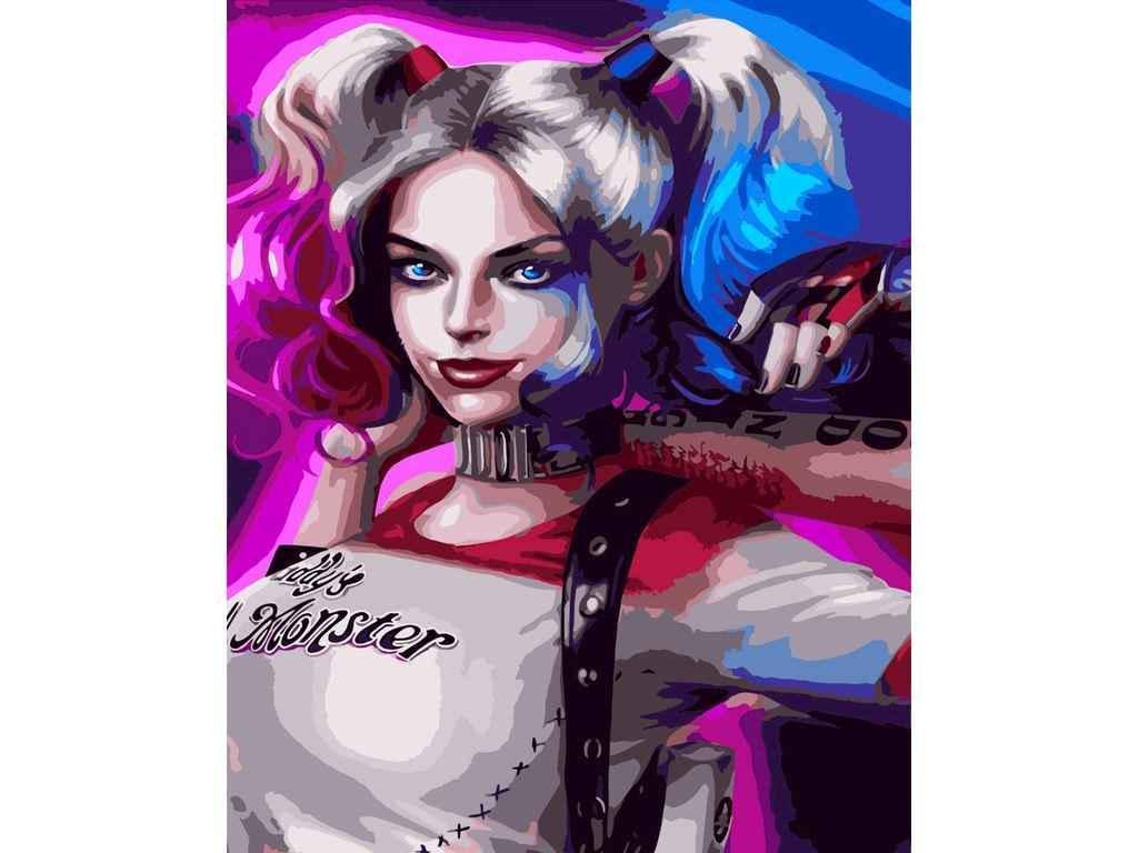 Картина по номерам Strateg Яркая Харли 40х50 см (GS527)