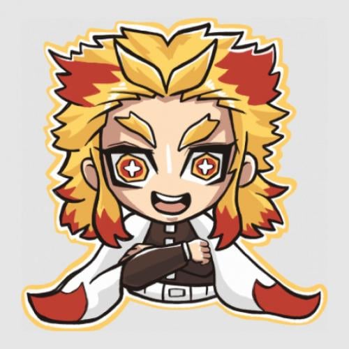 Стикер Cute Senjuro Rengoku 34,2x35 см (25399294)