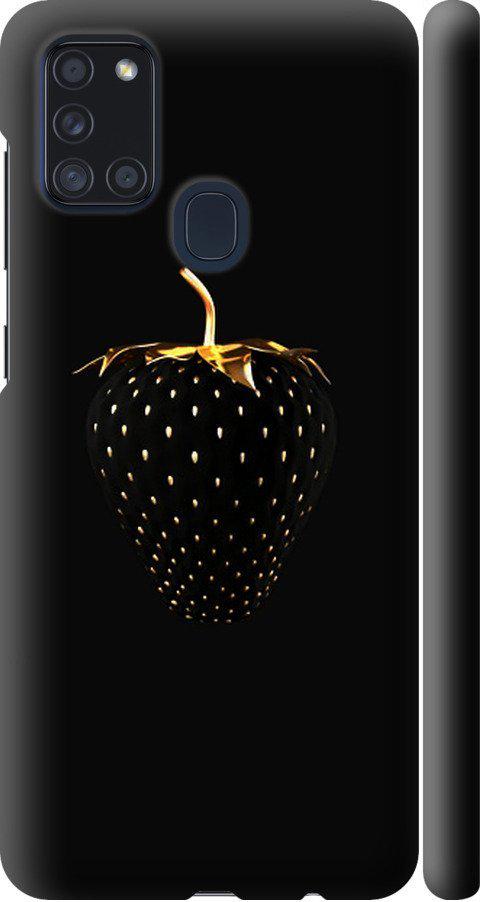 Чехол на Samsung Galaxy A21s A217F Черная клубника (3585m-1943-42517)