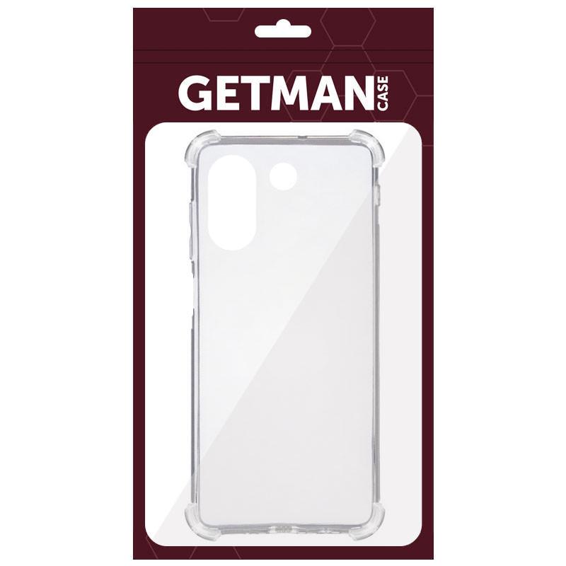 Противоударный TPU чехол GETMAN Ease logo усиленные углы для ZTE Blade A54 4G Бесцветный (прозрачный) - фото 5