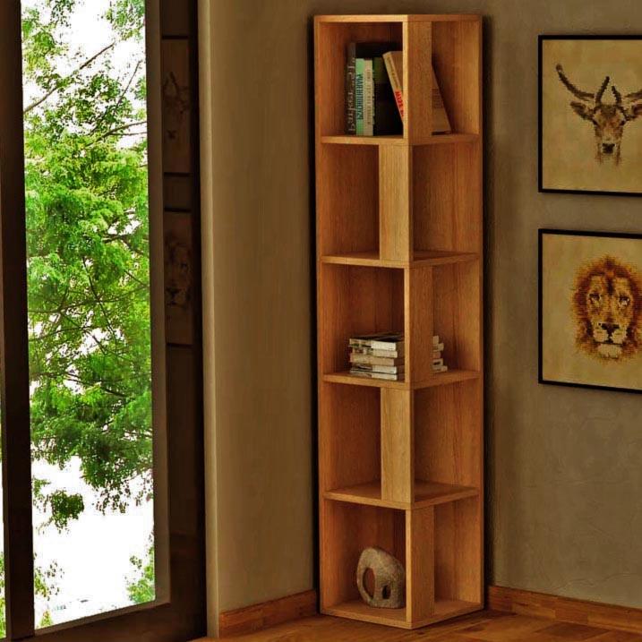 Стеллаж угловой из дерева Калистон Сиена (УСП-001205)