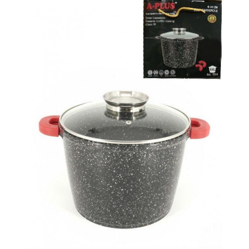 Кастрюля алюминиевая A-PLUS AP-1514 6,6 л (1215119302) - фото 2 Кастрюля алюминиевая A-PLUS AP-1514 6,6 л (1215119302) - фото 2