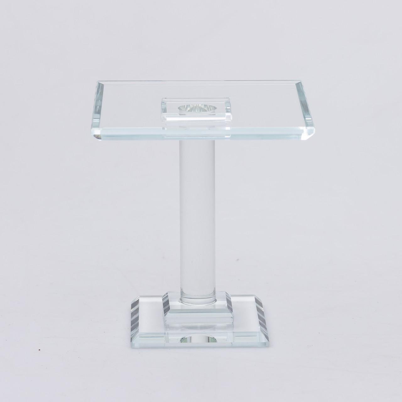 Тортівниця скляна HP-4-70S на ніжці кругла стійка для торта/капкейків 12x12x13 см (6953) - фото 2 Тортівниця скляна HP-4-70S на ніжці кругла стійка для торта/капкейків 12x12x13 см (6953) - фото 2