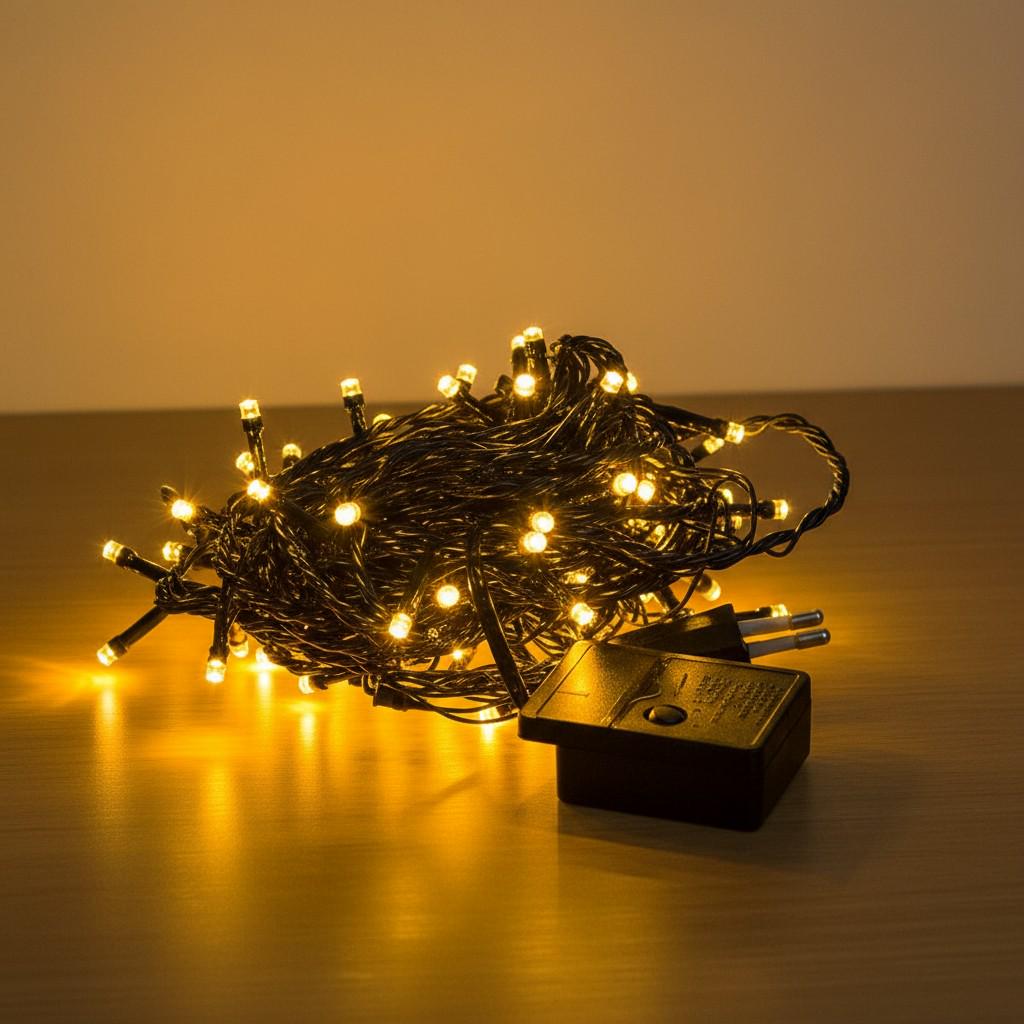 Гирлянда-штора новогодняя сетевая 3х2 м 144LED Черный/Желтый (ZWM32144LEDY) - фото 4 Гирлянда-штора новогодняя сетевая 3х2 м 144LED Черный/Желтый (ZWM32144LEDY) - фото 4