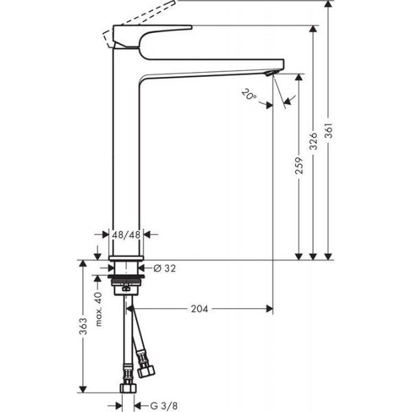 Змішувач для умивальника Hansgrohe Metropol 260 (32512000) - фото 2