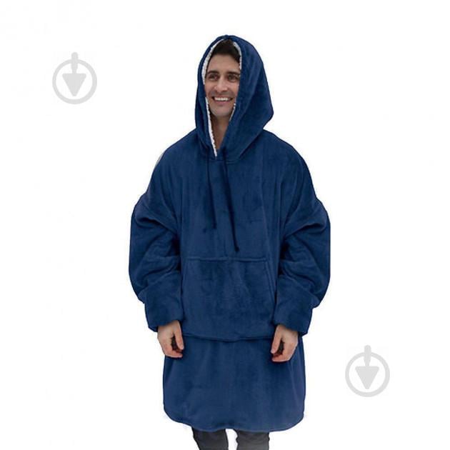 Плед-двостороння толстовка Huggle Hoodie 80х110 см Синій (2993-9107а) Плед-двостороння толстовка Huggle Hoodie 80х110 см Синій (2993-9107а)