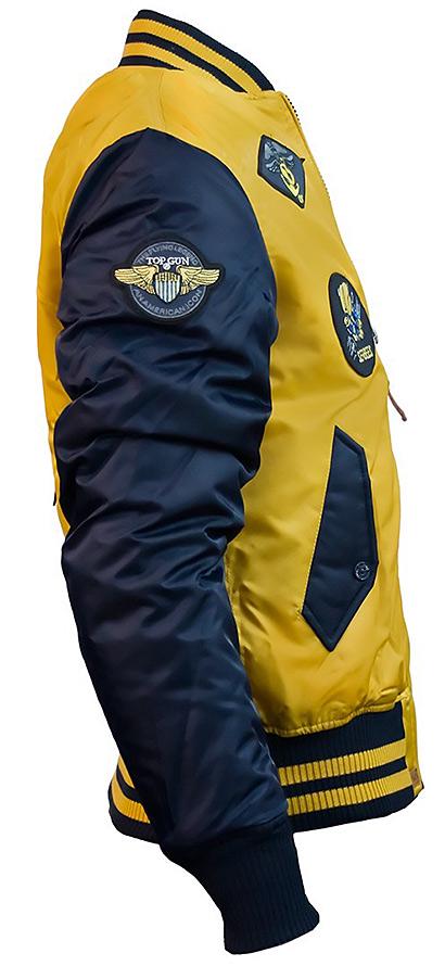 Бомбер Top Gun MA-1 Color Block Bomber Jacket L Yellow/Navy (TGJ1649YNL) - фото 2